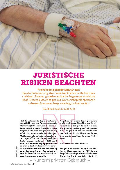 Vorschauseite 1: Juristische Risiken beachten