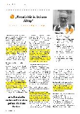 Vorschauseite 1: "Kreativität ist bei uns Alltag"