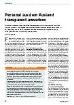 Vorschauseite 1: Personal aus dem Ausland transparent anwerben