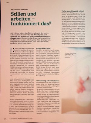 Vorschauseite 1: Stillen und arbeiten - funktioniert das?