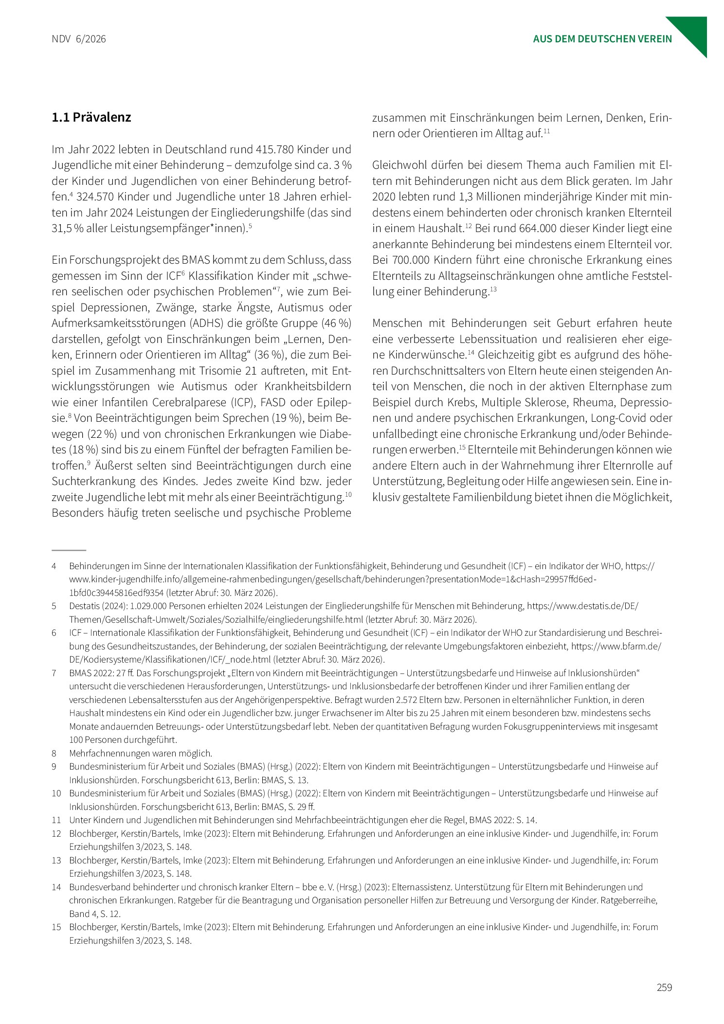Vorschauseite 3: Familien mit Kindern mit Behinderungen stärken: Empfehlungen des Deutschen Vereins für eine inklusive Familienbildung