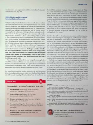Vorschauseite 4: Über das Unsagbare sprechen Gespräche über spirituelle Bedürfnisse durch Pflegende