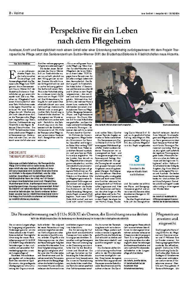 Vorschauseite 1: Perspektive für ein Leben nach dem Pflegeheim