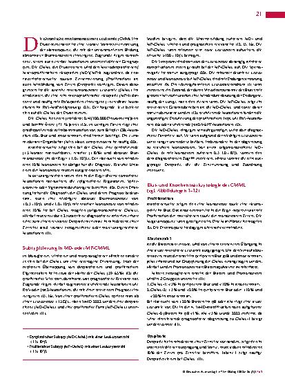 Vorschauseite 2: Dysplastisch oder proliferativ: Subtypen der chronischen myelomonozytären Leukämie