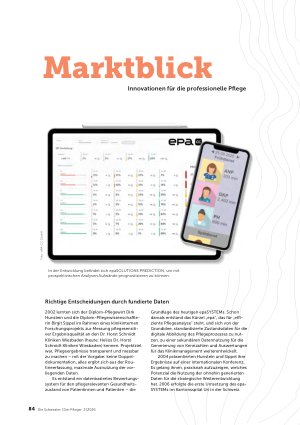 Vorschauseite 1: MarktblickInnovationen für die professionelle Pflege