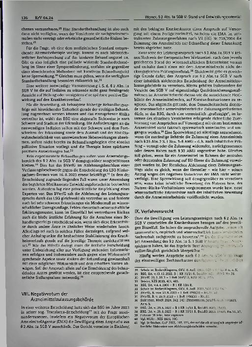 Vorschauseite 4: § 2 Abs. 1a SGB V im Lichte der sozialgerichtlichen Rechtsprechung: Stand und Entwicklungspotenzial