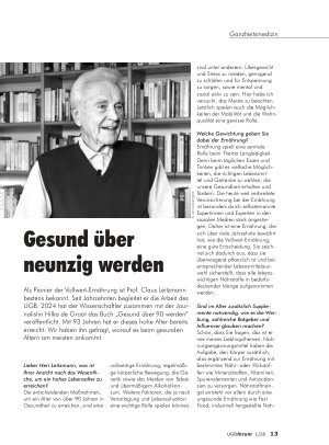Vorschauseite 1: Gesund über neunzig werden