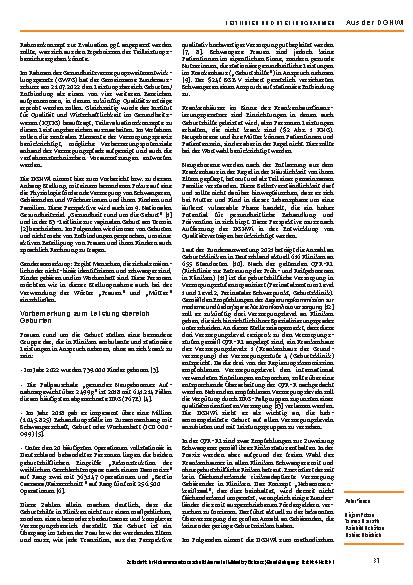 Vorschauseite 2: Stellungnahme der Deutschen Gesellschaft für Hebammenwissenschaft e. V. zum Referentenentwurf eines Gesetzes zur Stärkung der hochschulischen Pflegeausbildung, zu Erleichterungen…