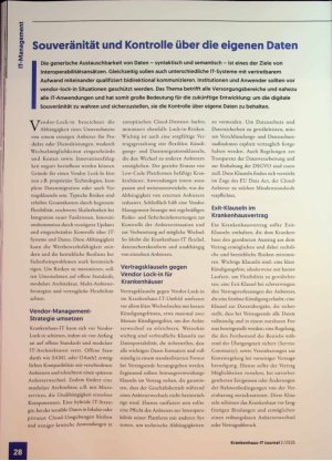 Vorschauseite 1: Souveränität und Kontrolle über die eigenen Daten