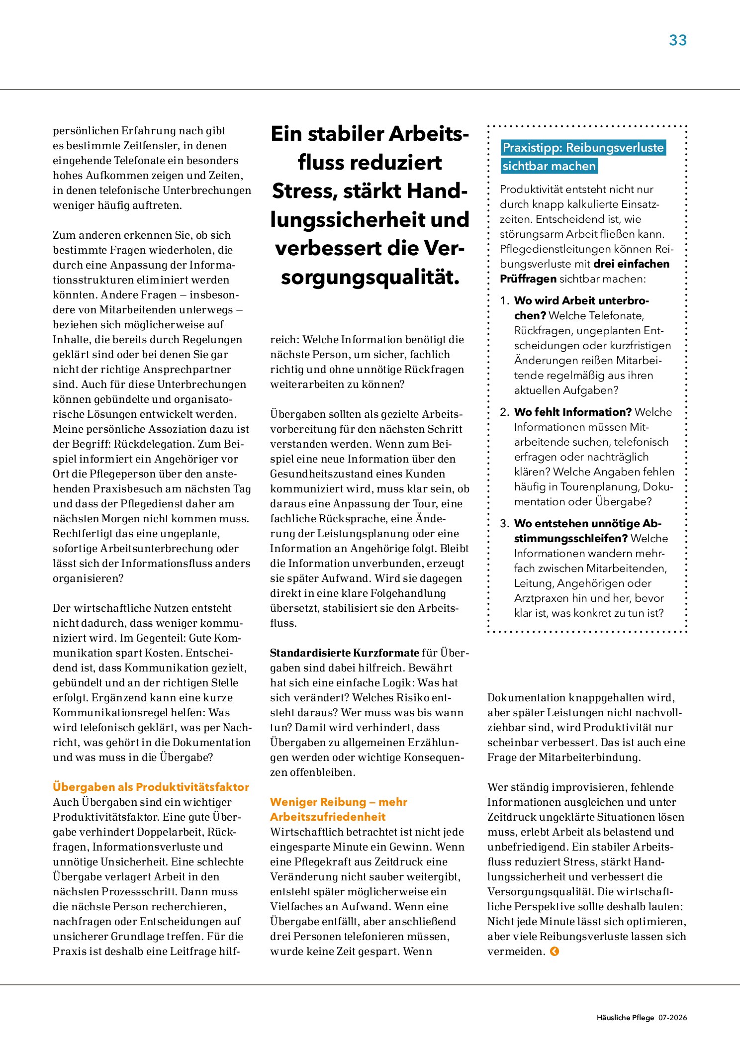 Vorschauseite 2: Produktivität jenseits von Minutenwerten