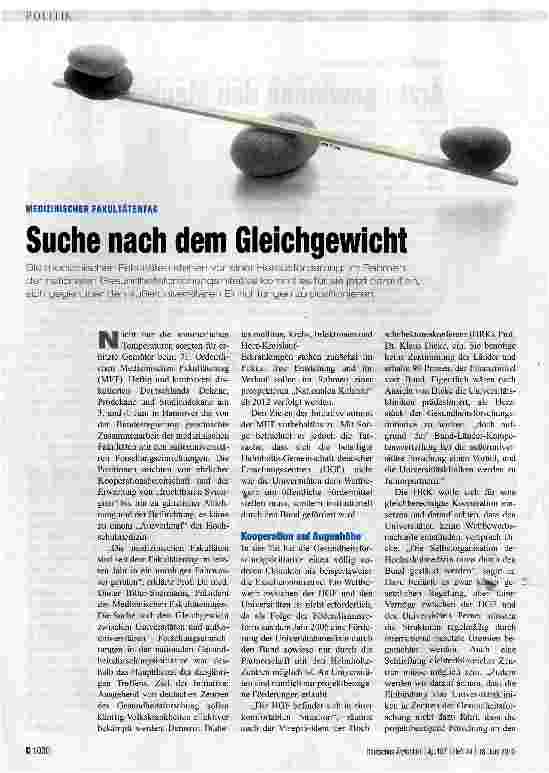 Vorschauseite 1: Suche nach dem Gleichgewicht