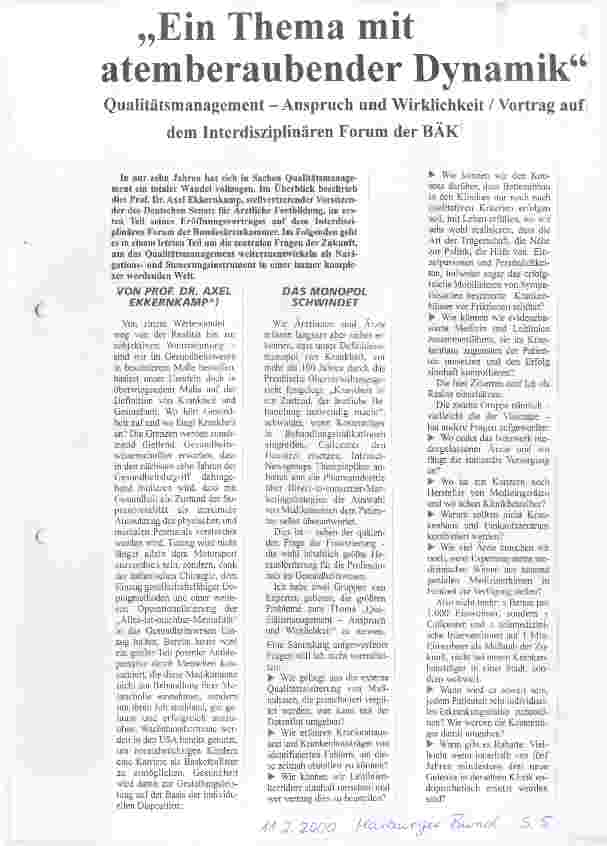 Vorschauseite 1: Ein Thema mit atemberaubender Dynamik Qualitätsmanagement - Anspruch und Wirklichkeit