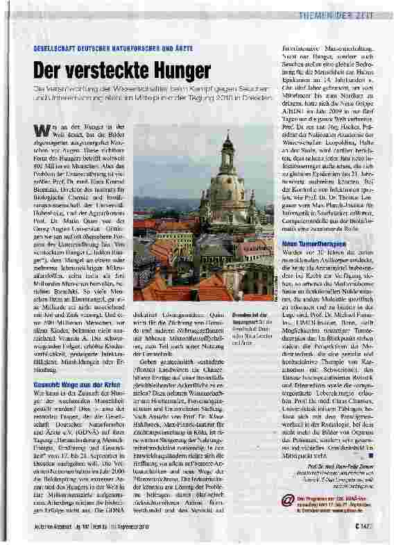 Vorschauseite 1: Der versteckte Hunger