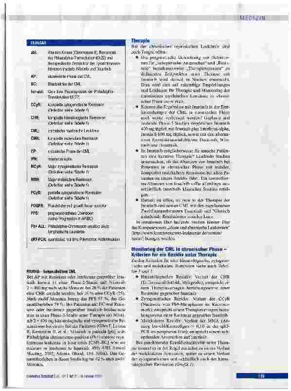 Vorschauseite 6: Chronische myeloische Leukämie