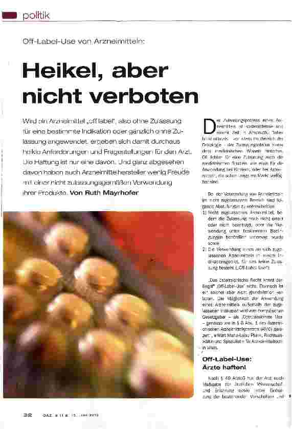 Vorschauseite 1: Heikel, aber nicht verboten