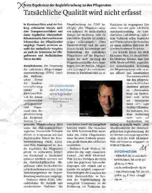 Vorschauseite 1: Tatsächliche Qualität wird nicht erfasst