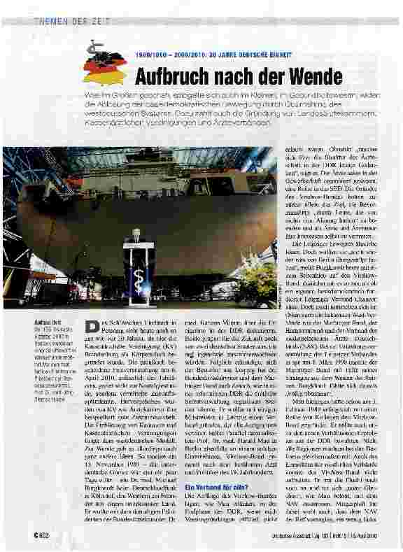 Vorschauseite 1: Aufbruch nach der Wende