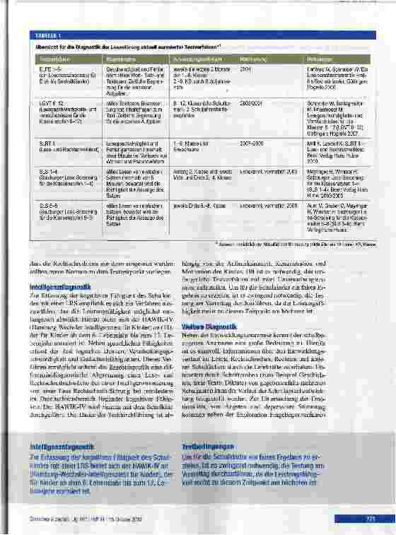 Vorschauseite 4: Diagnostik und Therapie der Lese-Rechtschreib-Störung