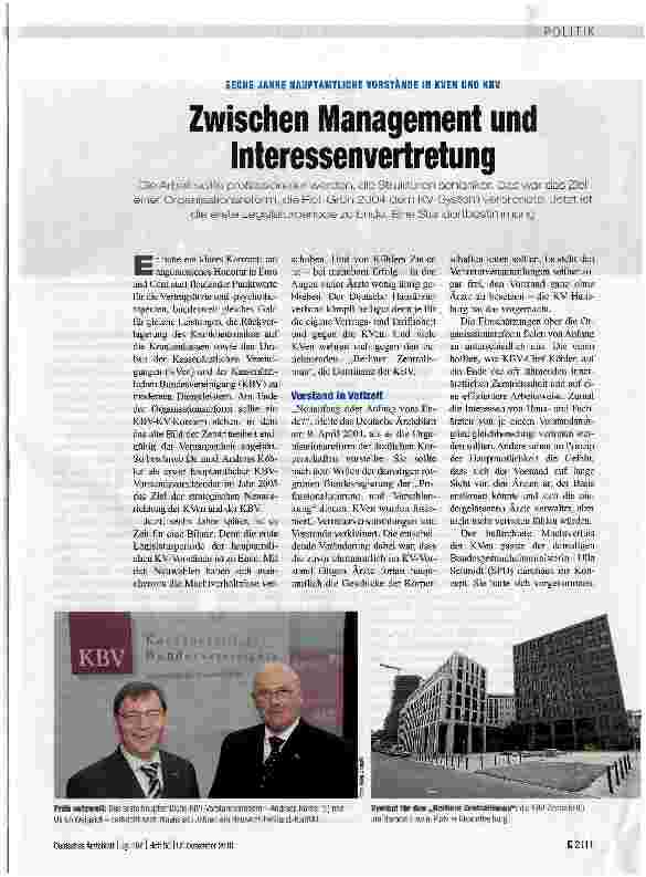 Vorschauseite 1: Zwischen Management und Interessenvertretung