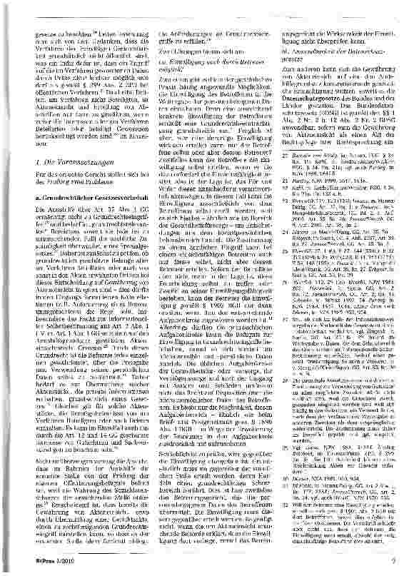 Vorschauseite 3: Zum Anspruch von Behörden auf Einsicht in Betreuungsakten