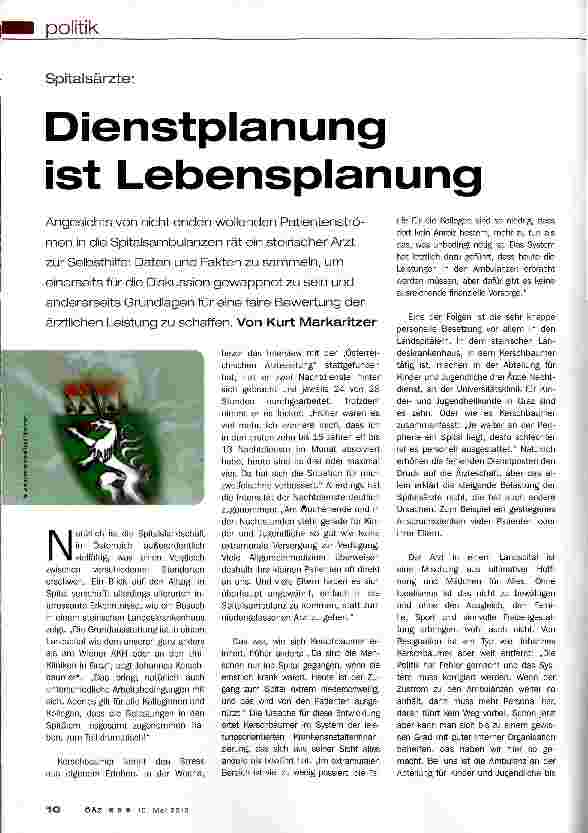 Vorschauseite 1: Dienstplanung ist Lebensplanung