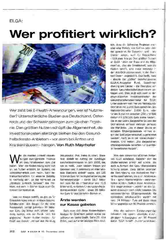 Vorschauseite 1: Wer profitiert wirklich?