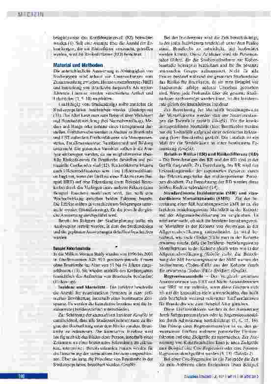 Vorschauseite 2: Auswertung epidemiologischer Studien