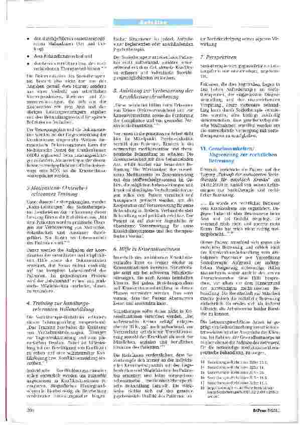 Vorschauseite 4: Rechtliche Betreuung und/ oder Soziotherapie?