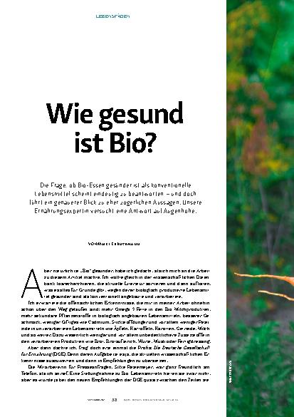 Vorschauseite 1: Wie gesund ist Bio?