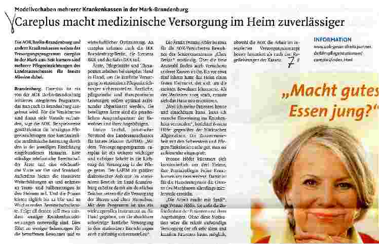 Vorschauseite 1: Careplus macht medizinische Versorgung im Heim zuverlässiger