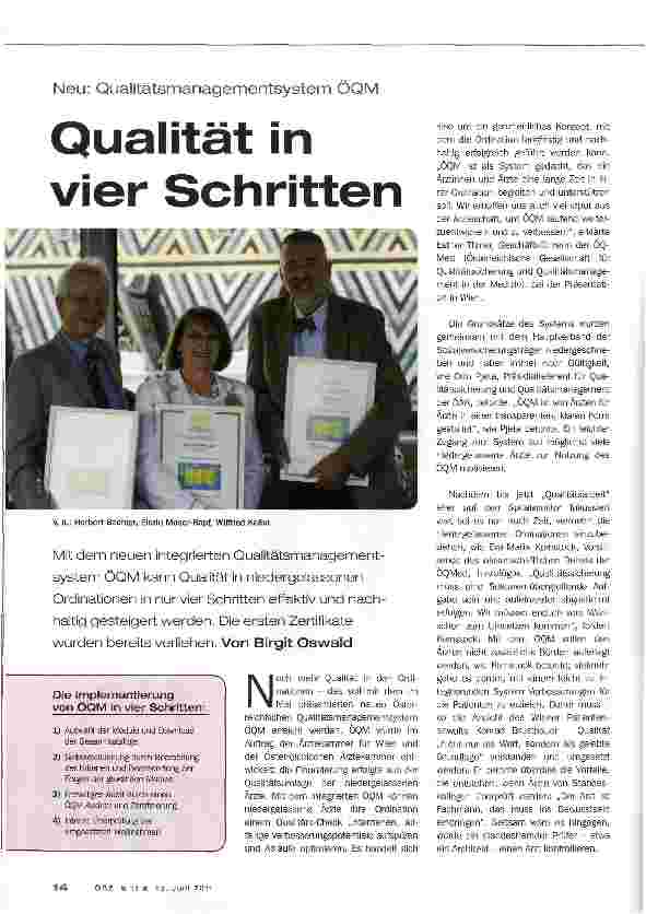 Vorschauseite 1: Qualität in vier Schritten