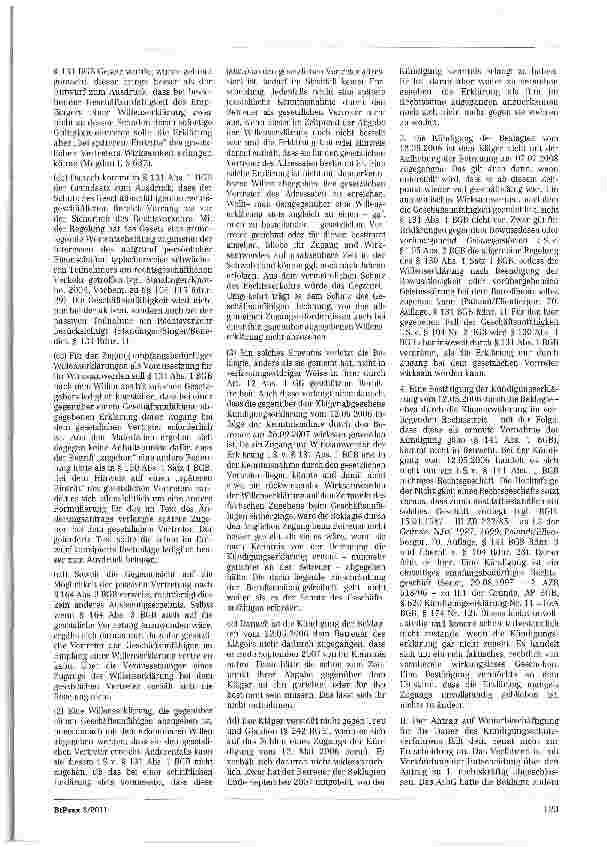 Vorschauseite 3: Zum Zugang einer Willenserklärung
