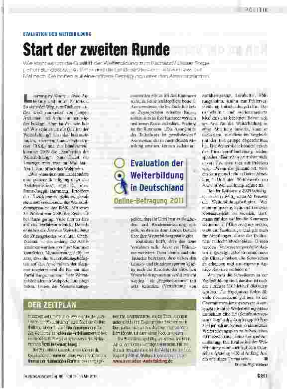 Vorschauseite 1: Start der zweiten Runde