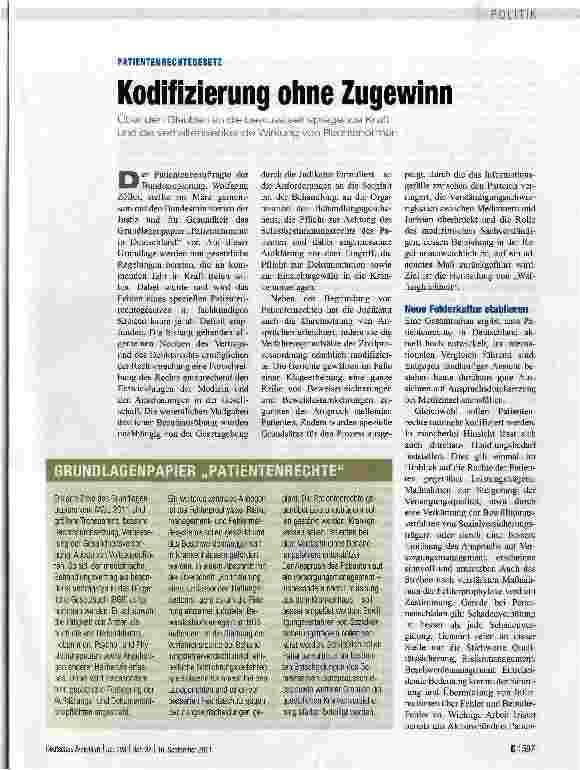 Vorschauseite 1: Kodifizierung ohne Zugewinn