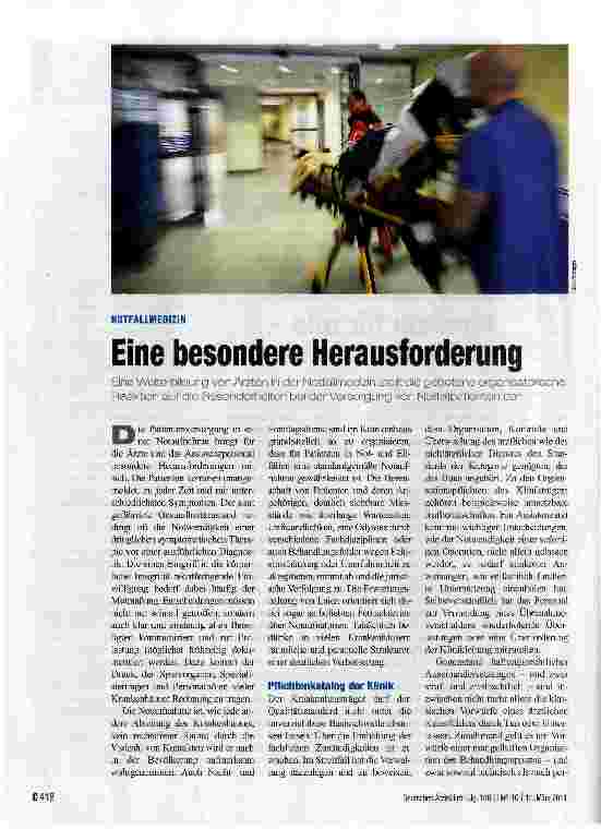 Vorschauseite 1: Eine besondere Herausforderung