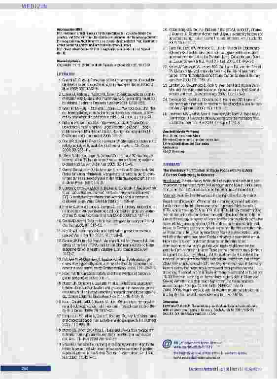 Vorschauseite 6: Die obligatorischeFolsäurefortifikation von Nahrungsmitteln