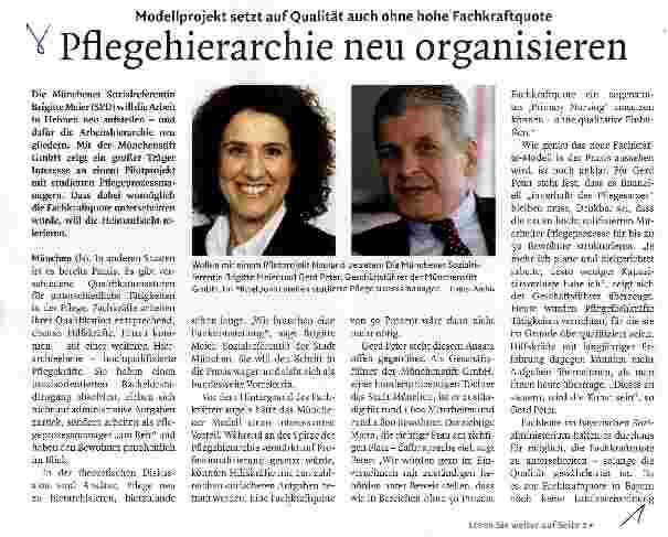 Vorschauseite 1: Pflegehierarchie neu organisieren