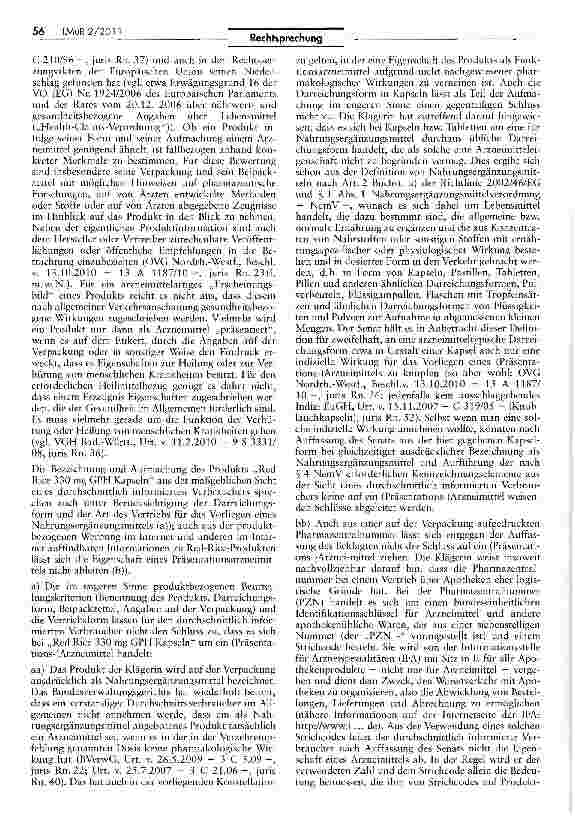 Vorschauseite 3: Abgrenzung zwischen Nahrungsergänzungs-mitteln und (Präsentations (Arzneimitteln („Red Rice 330 mg GPH Kapseln)