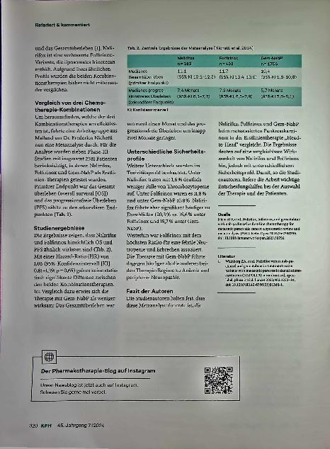 Vorschauseite 2: Verlängertes Überleben unter Nal-irifox und Folfirinox
