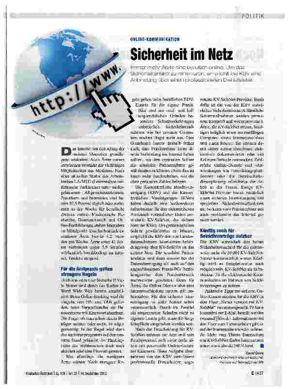 Vorschauseite 1: Sicherheit im Netz