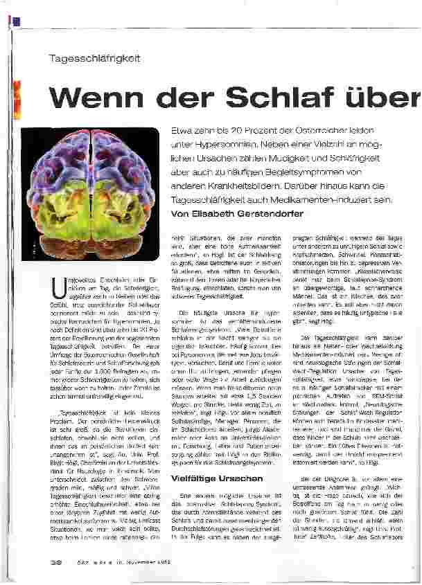 Vorschauseite 1: Wenn der Schlaf übermannt