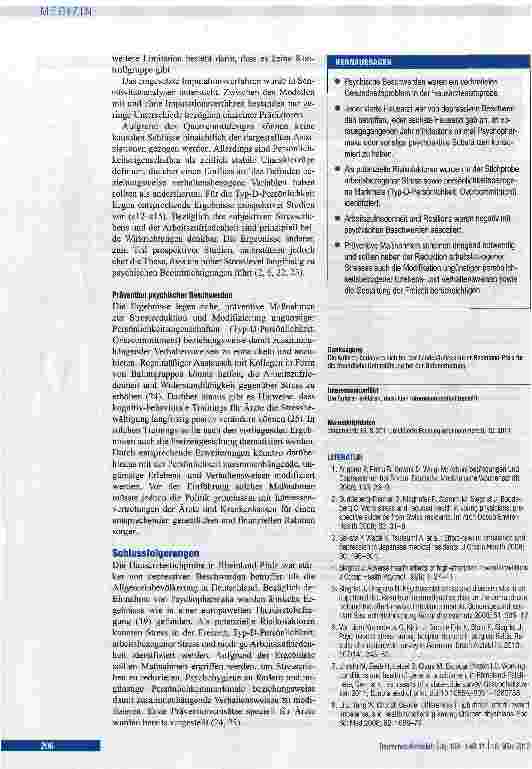 Vorschauseite 6: Psychische Gesundheit von Hausärzten in Rheinland-Pfalz