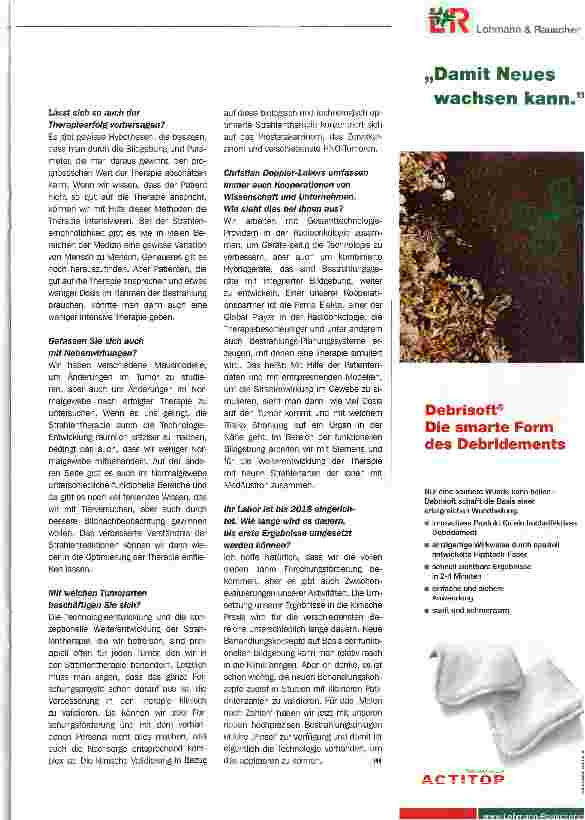 Vorschauseite 2: Auf der Suche nach der individuellen Strahlentherapie