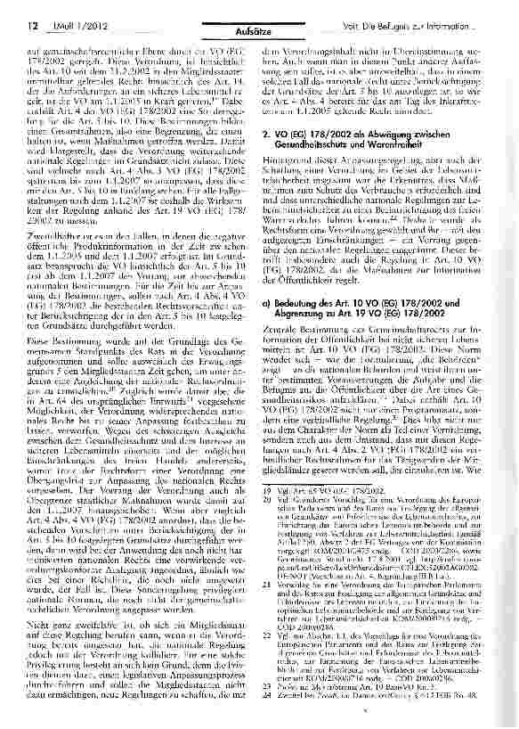 Vorschauseite 4: Die Befugnis zur Information der Öffentlichkeit bei täuschenden, aber die Gesundheit nicht gefährdenden Lebensmitteln