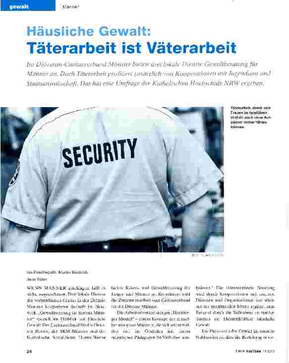 Vorschauseite 1: Häusliche Gewalt: Täterarbeit ist Väterarbeit