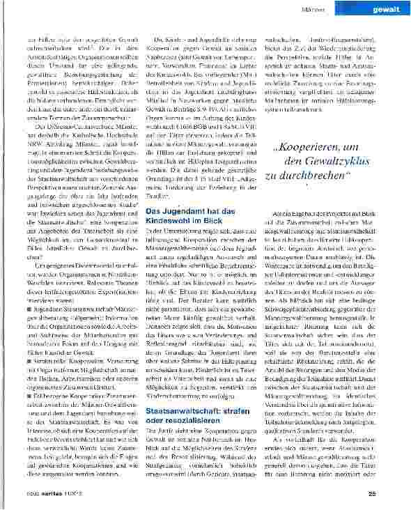 Vorschauseite 2: Häusliche Gewalt: Täterarbeit ist Väterarbeit