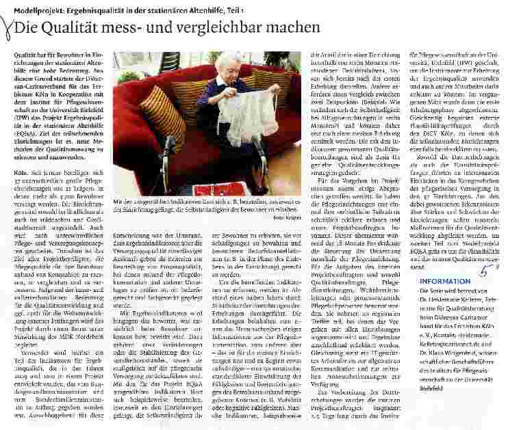 Vorschauseite 1: Die Qualität messund vergleichbar machen