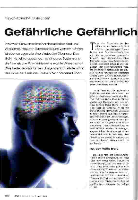Vorschauseite 1: Gefährliche Gefährlichkeitsprognosen