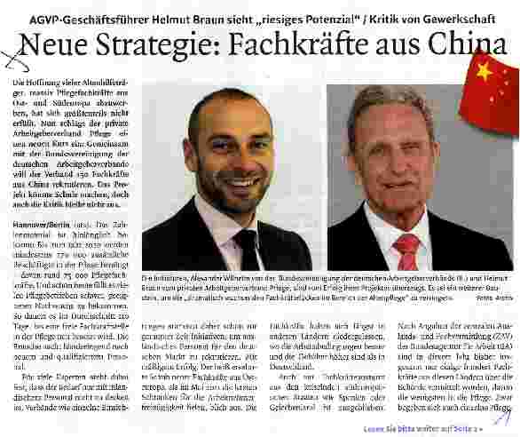 Vorschauseite 1: Neue Strategie: Fachkräfte aus China