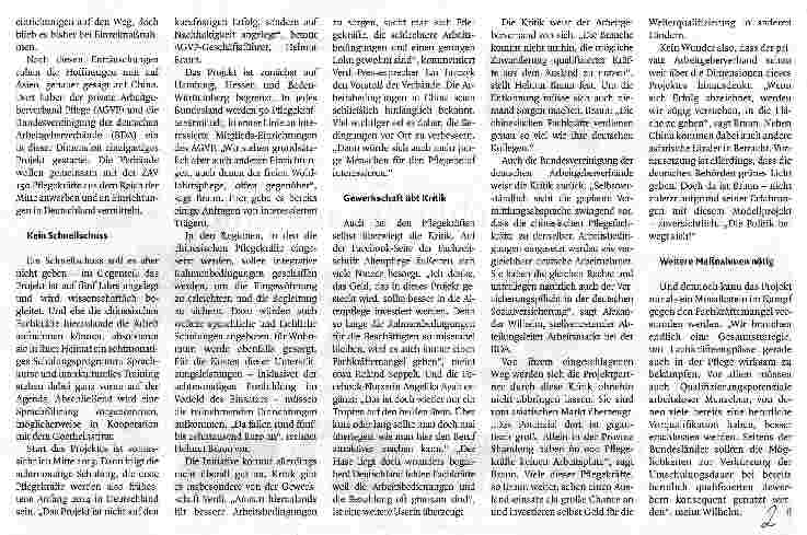 Vorschauseite 2: Neue Strategie: Fachkräfte aus China